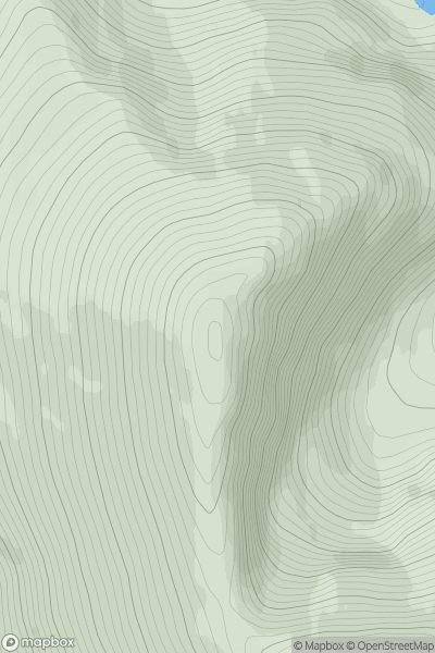 Thumbnail image for Ceann Garbh [Durness to Loch Shin] showing contour plot for surrounding peak